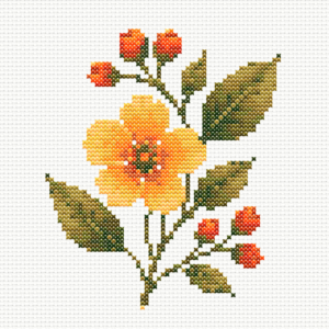 small-flower-easy -floral-cross-stitch-pattern-beginner-chart.png