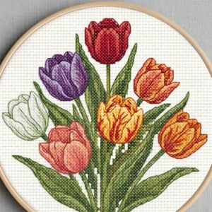 tulip easy floral cross stitch patterns