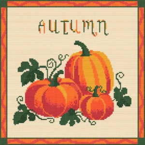 Autumn Pumpkin Cross Stitch Pattern – PDF Chart